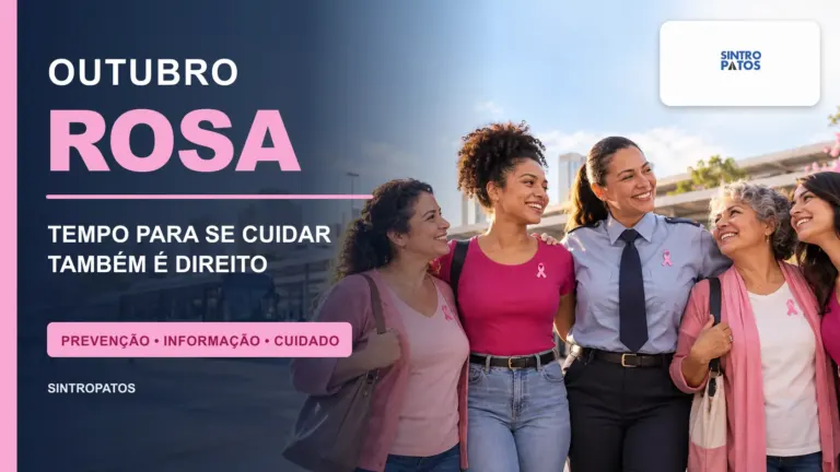 Peça do Outubro Rosa 2026 do SINTROPATOS