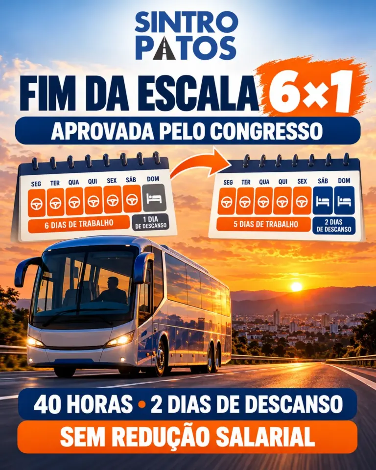 Fim da escala 6x1 — SINTROPATOS